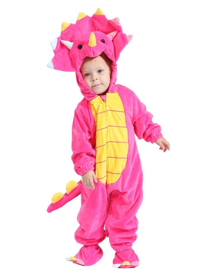 HSCTEK Baby Dinosaur Costume , Infant Triceratops Costume for Baby Girls Boys, Baby Halloween Costume for Toddler Newborn 6-9Months - Image 1