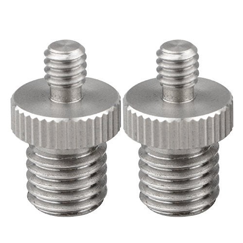 CAMVATE 1/4" Male to M12 Male Double-end Screw Adapter for DSLR Rig(2 Pieces) - 1571 - Image 1