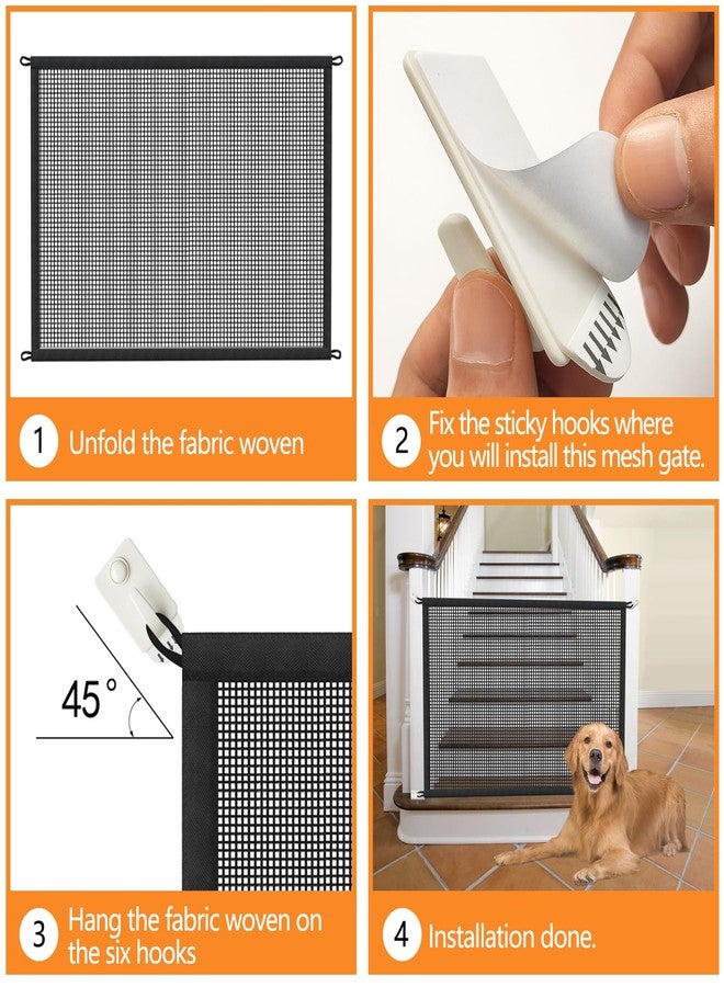 Cupount Dog Screen Mesh Gate for Stairs Pet Gates for The House: for Doorways Stairways Indoor 29 inches Tall, 38 inch Wide, Fits 32-35 inch Openings - Image 4