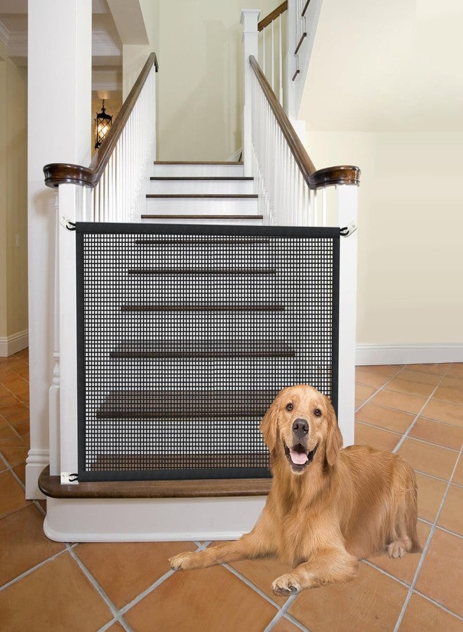 Cupount Dog Screen Mesh Gate for Stairs Pet Gates for The House: for Doorways Stairways Indoor 29 inches Tall, 38 inch Wide, Fits 32-35 inch Openings - Image 1