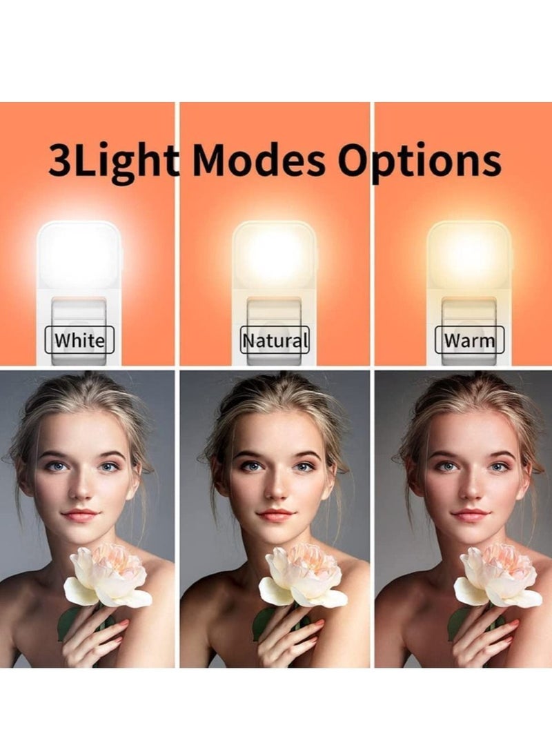 ELTRAZONE - 4 in 1 Lighted Selfie Stick With Tripod, Bluetooth Remote, 3 Light Modes & 6 Brightness Level,360° Rotation, Portable Floor Desktop Tripod, For iPhones & Android, For Broadcast, Black - Image 1