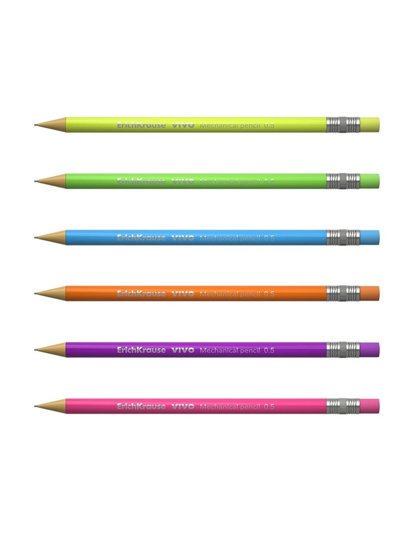 ErichKrause 1-Piece Mechanical Pencil 0.5mm Thickness Assorted Barrel Colours With A Pack Of 20 Leads - Image 2