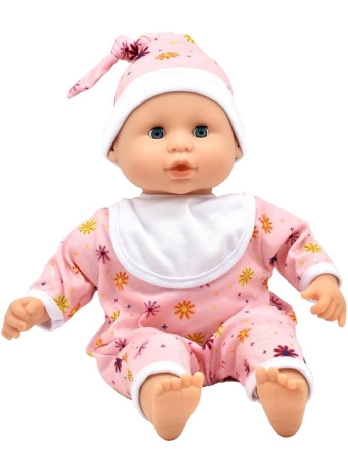 dolls world DollsWorld Peterkin Baby Joy 15-Inch Soft Baby Doll with Sleeping Eyes, Bottle & Dummy – Role Play Toy for Toddlers 18 Months+ - Image 2