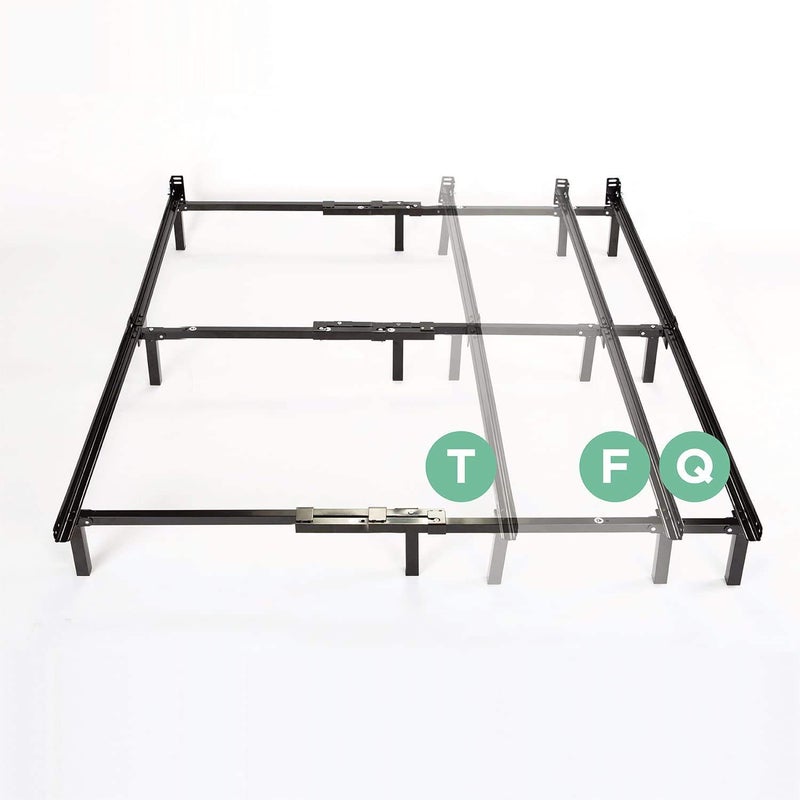 ZINUS Compack Metal Adjustable Bed Frame / 7 Inch Support Bed Frame for Box Spring and Mattress Set, Twin/Full/Queen - Image 1