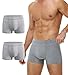 Battewa Incontinence Underwear for Men Washable Briefs Light Absorbent Leak Proof Underwear Urine 50ml Mens Cotton Boxers Pack of 2 GrayMedium - Image 1