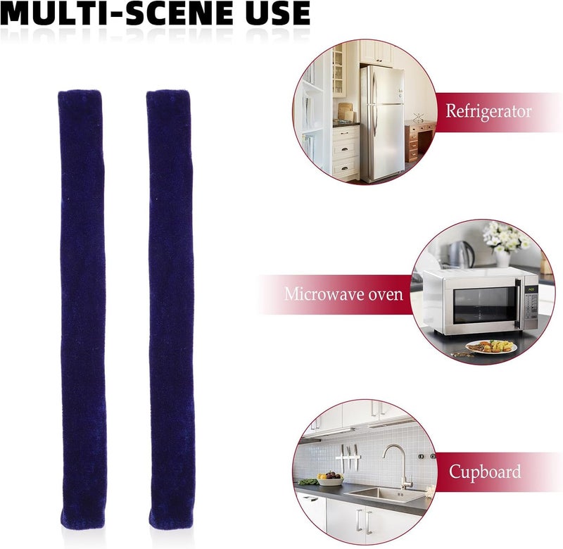 VERDANVERSE 4pcs Blue Refrigerator Door Handle Protectors Fridge Handle Covers Kitchen Appliance Guards for Refrigerator and Microwave Use - Image 4