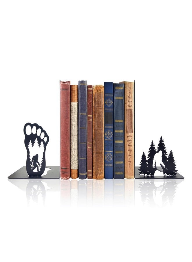 فواصل كتب فريدة من نوعها بتصميم بيغ فوت - هدايا مميزة لمحبي بيغ فوت - فواصل كتب مزخرفة للرفوف - فواصل كتب ممتعة للأطفال - سدادة كتب سوداء متعددة الاستخدامات لحمل الكتب - Image 1