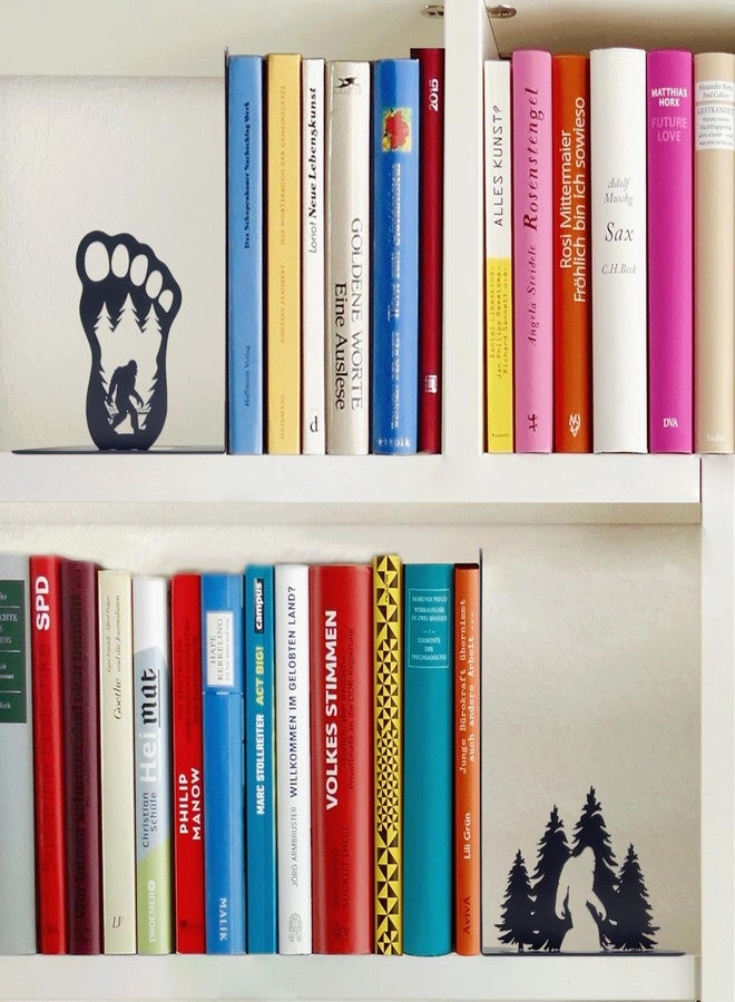 فواصل كتب فريدة من نوعها بتصميم بيغ فوت - هدايا مميزة لمحبي بيغ فوت - فواصل كتب مزخرفة للرفوف - فواصل كتب ممتعة للأطفال - سدادة كتب سوداء متعددة الاستخدامات لحمل الكتب - Image 5