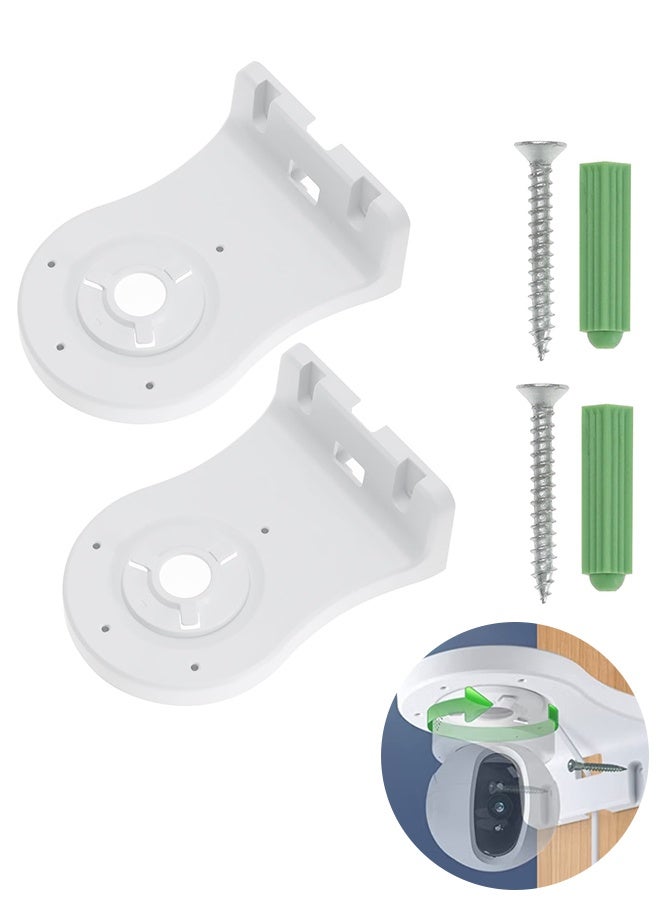 2 Pack Surveillance Camera Wall Mount Bracket for EZVIZ C6 C4 Series IP Camera Easy Installing,Plastic PT Cameras Holder Indoor, Support CCTV IP Cameras Cable Management  - Image 1