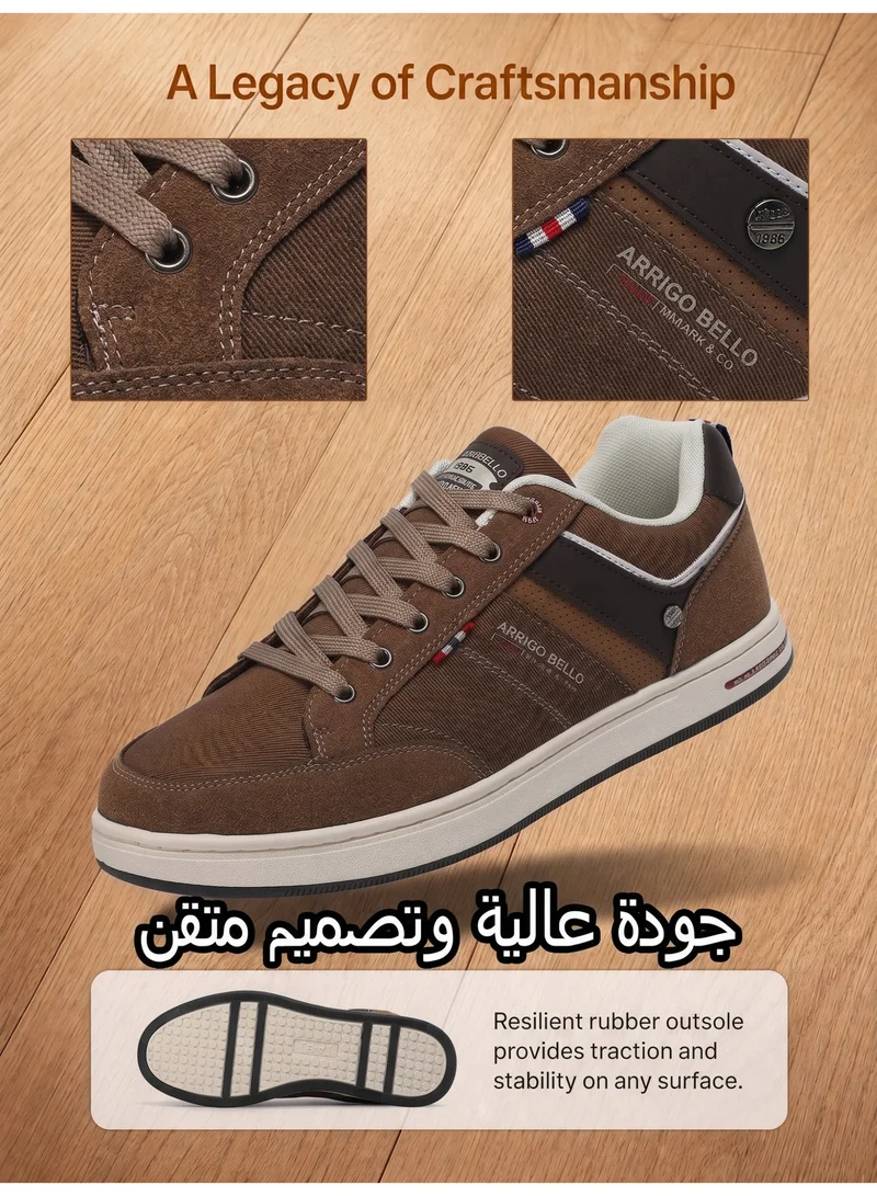 ARRIGO BELLO A1018-3 ARRIGO BELLO Men's Casual Low Top Sneakers Durable Leather Comfy Shoes for Daily Wear for Men | Best Price UAE