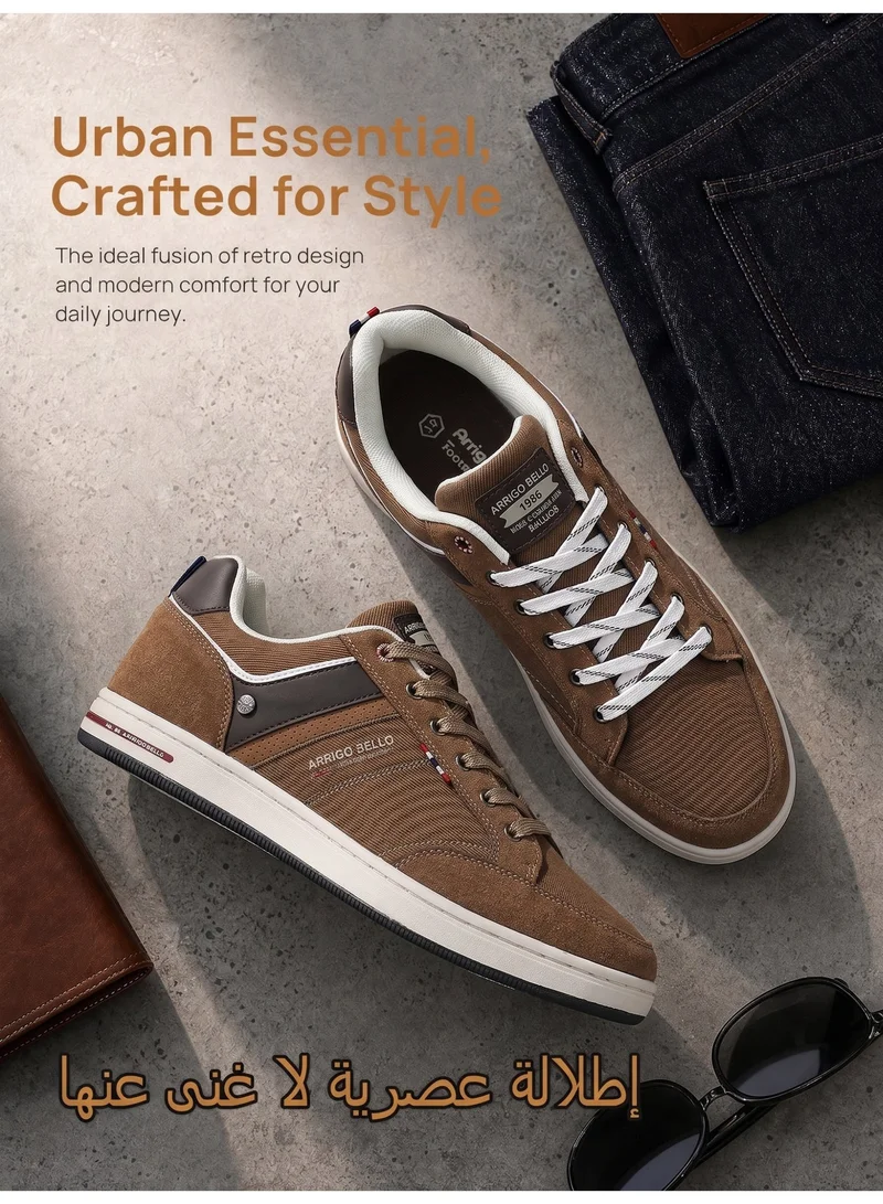 ARRIGO BELLO A1018-3 ARRIGO BELLO Men's Casual Low Top Sneakers Durable Leather Comfy Shoes for Daily Wear for Men | Best Price UAE