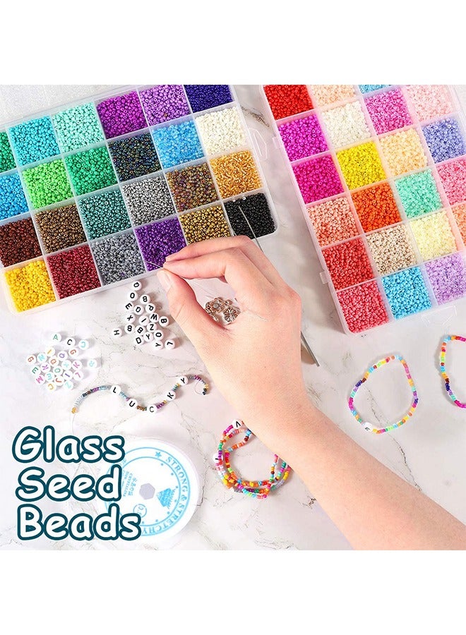 Girls' Game DIY Beads Handmade Children's Bead Set Jewelry Making Kit for Making Bracelets, Bracelets, Necklaces (3500PCS) - Image 3