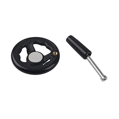 Rrina 0.47x4inch Diameter Round Hand Wheel W Revolving Knob Handle for Mill Drillpress Crank Lathe - Image 4