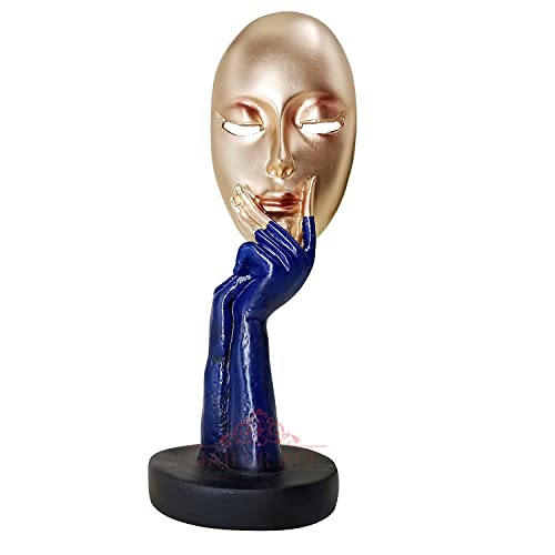 Jaipur ACE Lady Face Statue Sculptures Showpieces Creative Abstract Design Art Figurine for Home Living Room Decorative Display (Golden Face) - Image 2