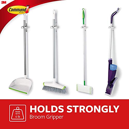 Command Broom Gripper Hook, White - Image 3