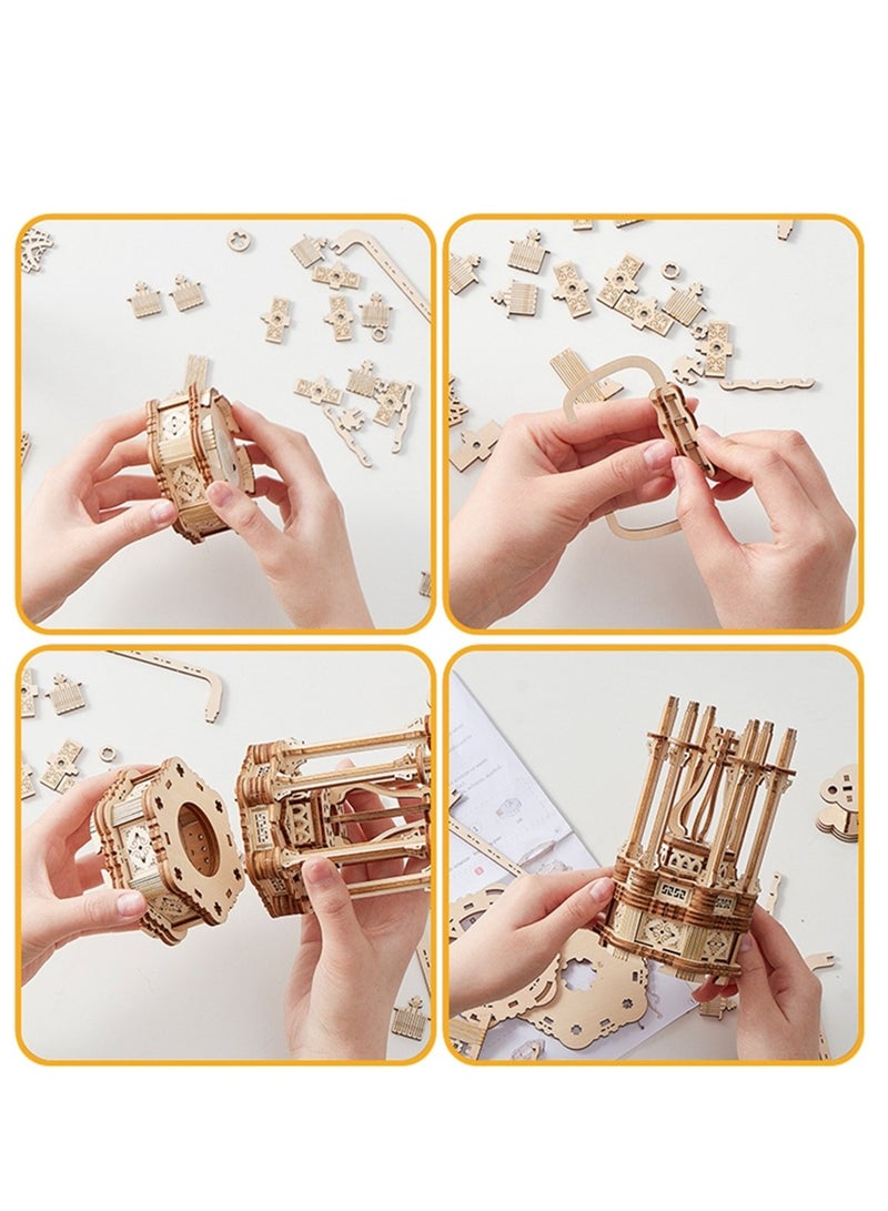Musical Ferris wheel 3D puzzle wooden toys educational assembly toys DIY creative toys - Image 4