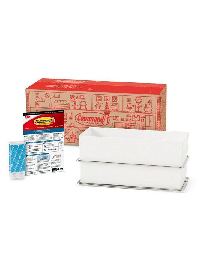 Command Command Wall and Cabinet Organizer with Water Resistant Command Strips, Organize Your Bathroom, Easy to Open Packaging  - Image 1