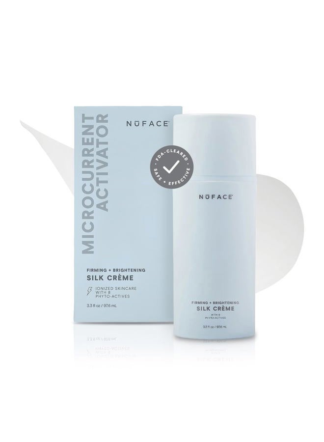Nuface Silk Crème Activator – Firming and Brightening Serum for Facial Toning Device, 3.3 Fl Oz - Image 1