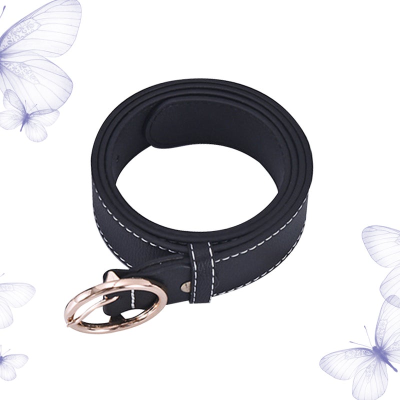 Simple Versatile Belt Women Waistband Jeans Pants Holder for Woman Girl Lady (Black, 105cm) - Image 1