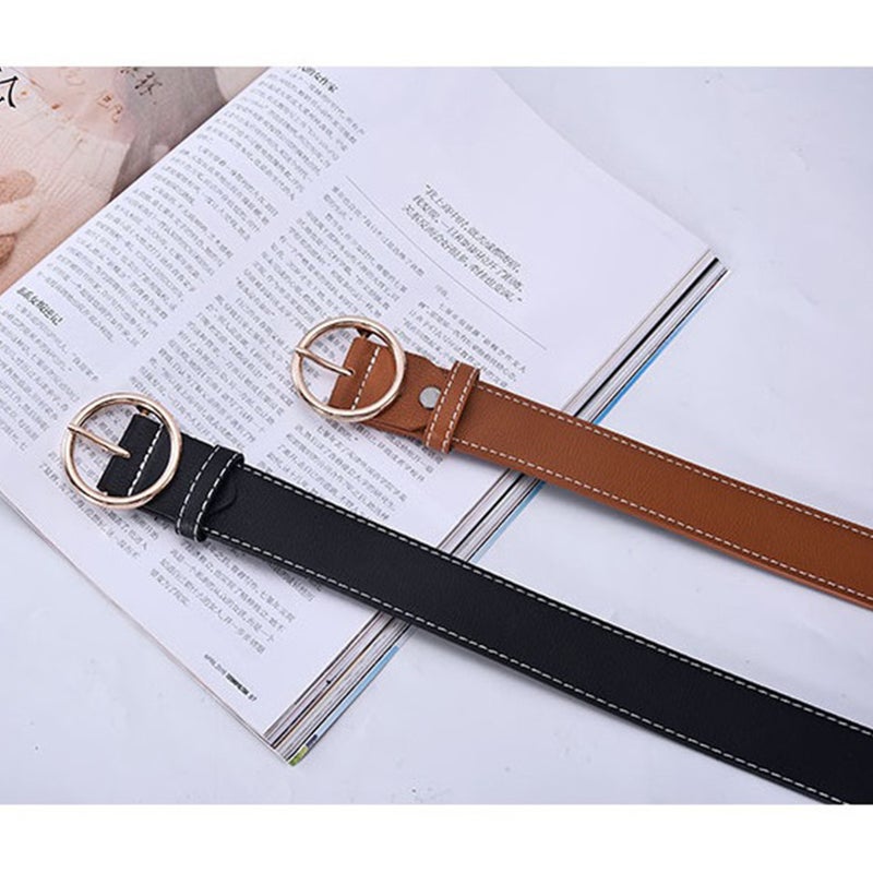 Simple Versatile Belt Women Waistband Jeans Pants Holder for Woman Girl Lady (Black, 105cm) - Image 4
