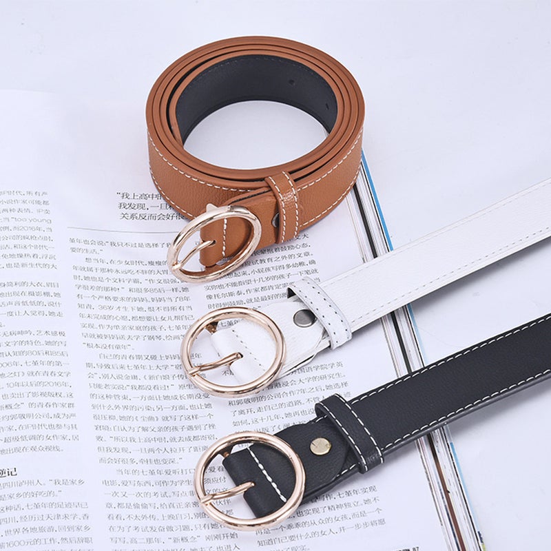 Simple Versatile Belt Women Waistband Jeans Pants Holder for Woman Girl Lady (Black, 105cm) - Image 2