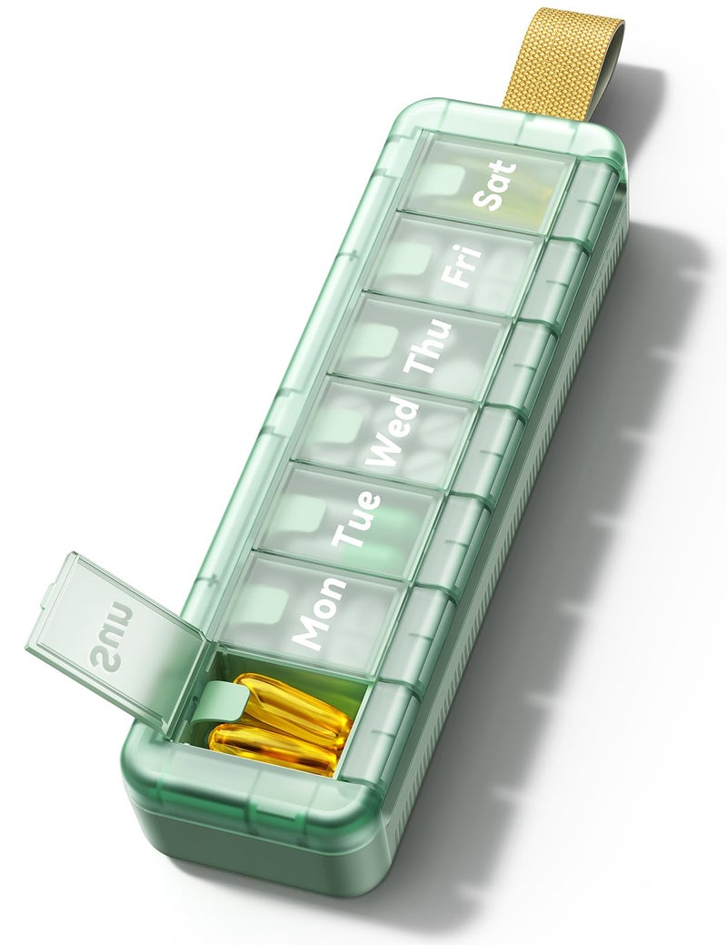 Ideerfit Weekly Pill Organizer 7 Day, Large Capacity Pill Box with Handle, Travel Medicine Case for Vitamins & Supplements, BPA-Free - Image 1
