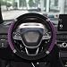 Tecledsn Bling Soft Leather Steering Wheel Cover 15 Inch Colorful Rhinestones Auto Elastic Steering Wheel Protector for Women Girls Car Accessories Anti Slip Steering Wheel Cover for Cars SUVs Purple - Image 2