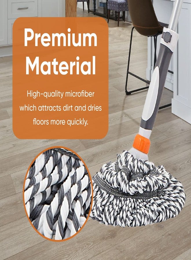 Superio Twist Mop Heads Self Wringing Mop Replacement Microfiber Mop Refill Commercial/Industrial Use.-Grey - Image 4