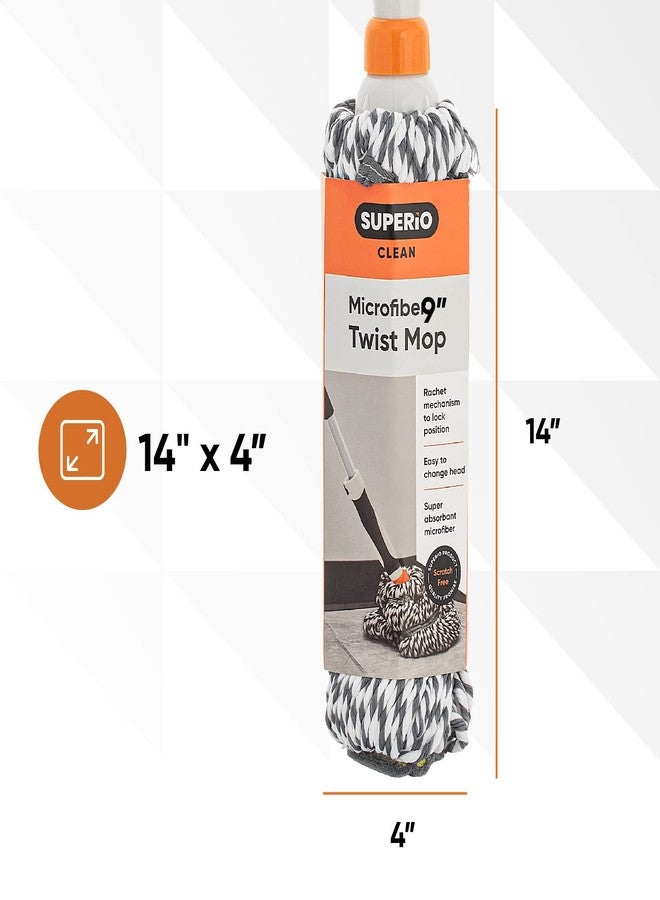 Superio Twist Mop Heads Self Wringing Mop Replacement Microfiber Mop Refill Commercial/Industrial Use.-Grey - Image 2