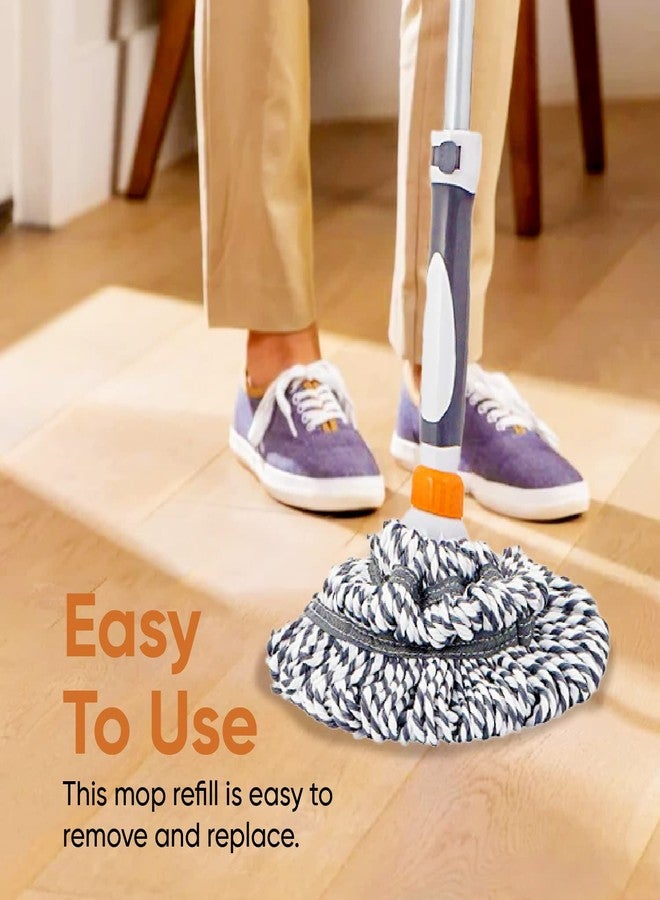 Superio Twist Mop Heads Self Wringing Mop Replacement Microfiber Mop Refill Commercial/Industrial Use.-Grey - Image 5