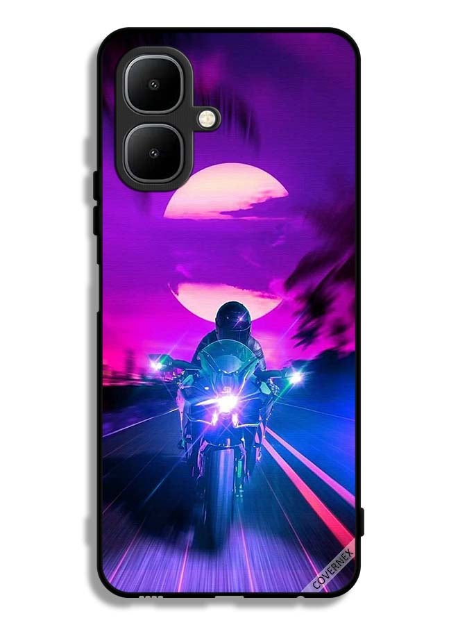 Covernex Infinix Smart 10 Protective Case Cover Man On Bike Wallpaper