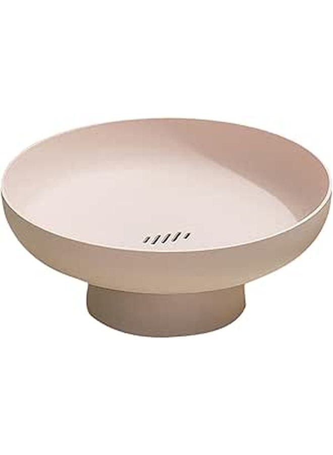 Pink Fruit Bowl with Hollow Bottom Holder Modern Kitchen Serving Tray for Party Display - Image 1