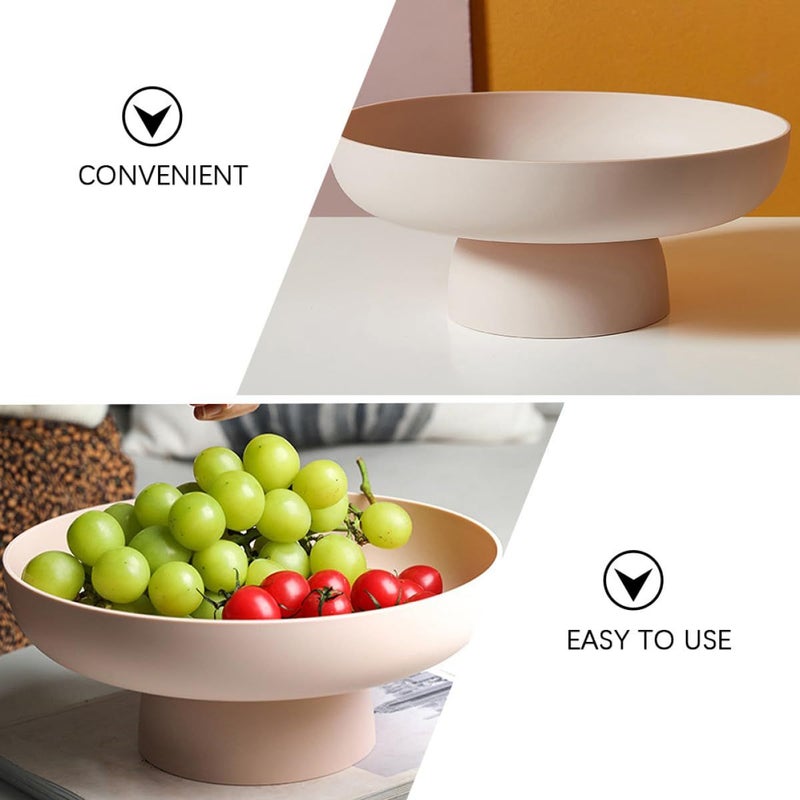 Pink Fruit Bowl with Hollow Bottom Holder Modern Kitchen Serving Tray for Party Display - Image 4