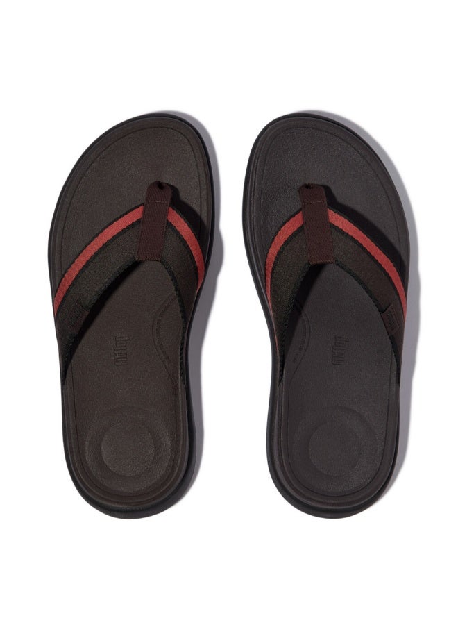 FitFlop 049-862 Fitflop Mens F-Mode Go Mens Tonal-Edge Webbing Sling Toe-Thongs IX3-C73 Chocolate  - Image 2