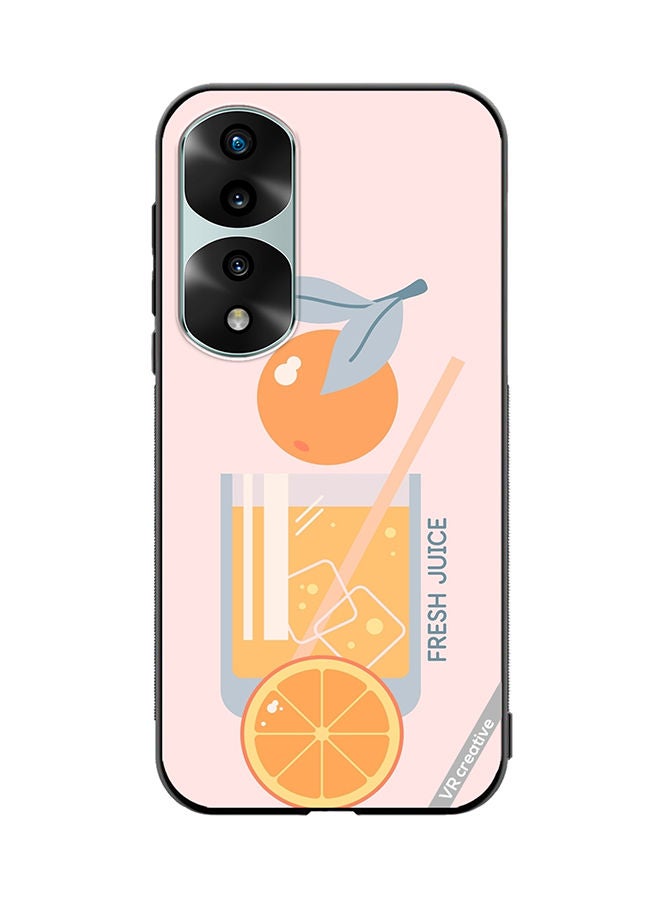VR CREATIVE Protective Case Cover For Honor 70 Pro plus Orange Juice Design Multicolour - Image 1