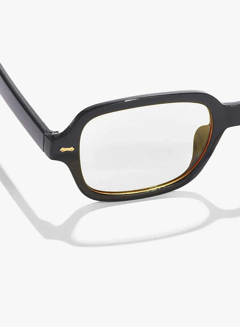 Haute Sauce Yellow Lens Black Oval Sunglasses