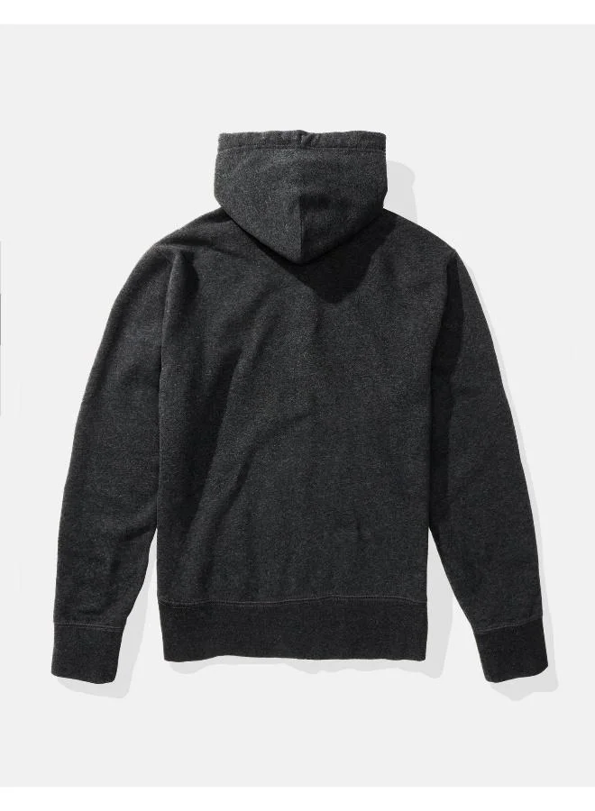 امريكان ايجل AE Graphic Heather Zip-Up Hoodie