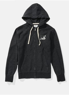American Eagle AE Graphic Heather Zip-Up Hoodie  - Image 4