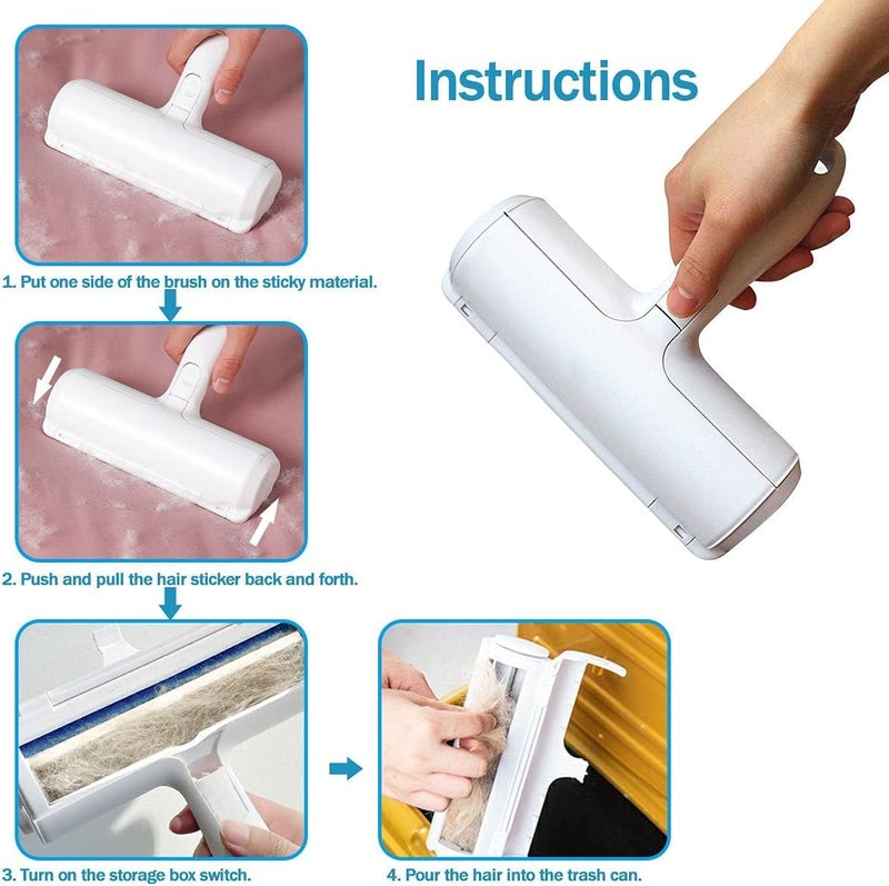 JUDEE® Reusable Dog Hair Remover Roller Dog Cat and Other Pets Hairs Cleaning Lint Fur Brush Rollers Easy Hair Removal Furniture, Clothes, Sofa, Carpet, Couch, Bedding (Dog Hair Remover) - Image 4
