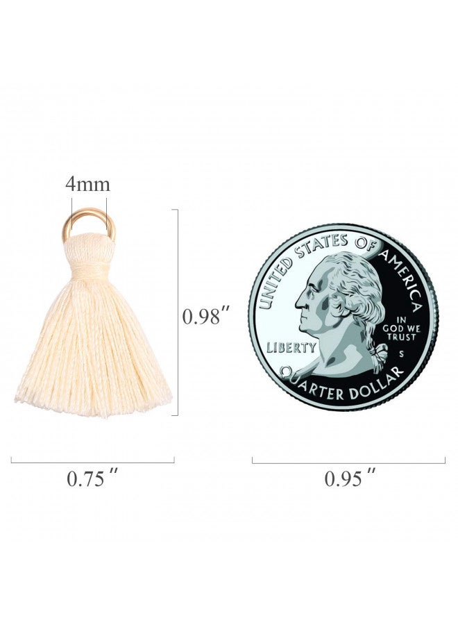 ALEXCRAFT Wholesale Mini Tassel Charms Tiny Short Cotton Thread Tassels Bulk for Crafts and Jewelry Making (95-100PCS - Image 2
