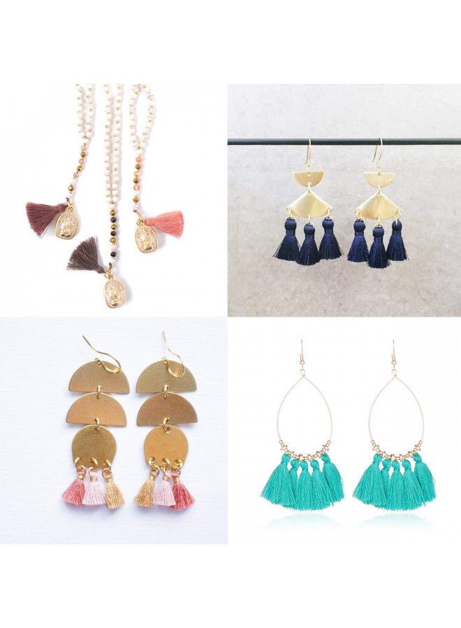 ALEXCRAFT Wholesale Mini Tassel Charms Tiny Short Cotton Thread Tassels Bulk for Crafts and Jewelry Making (95-100PCS - Image 1