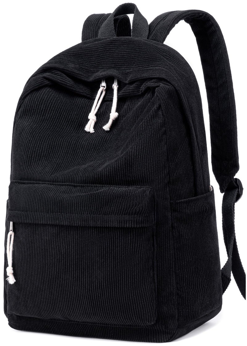 BTOOP School Backpack for Teens Large Corduroy Bookbag Lightweight 15.6 inch Laptop Bag for Girls Women Casual High School College - Image 1