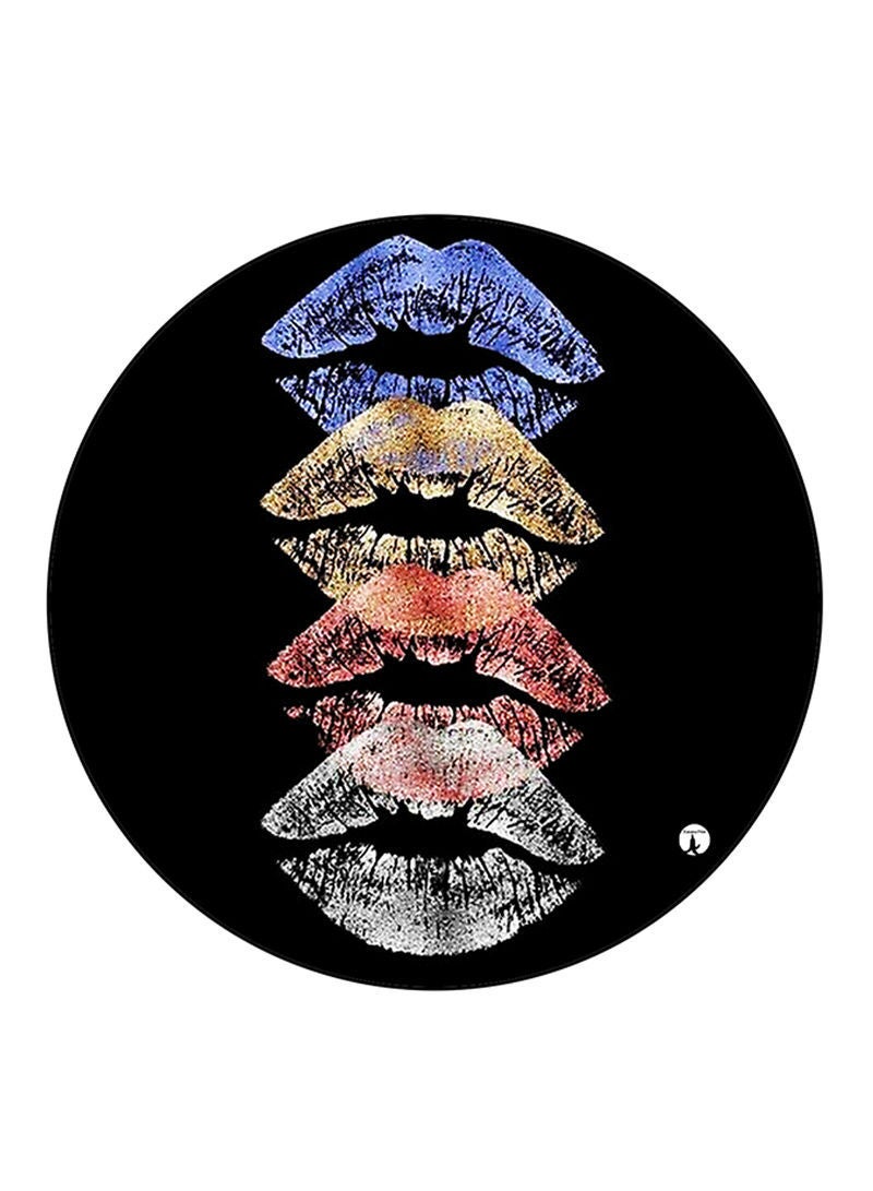 Lips Printed Mouse Pad  Multicolour