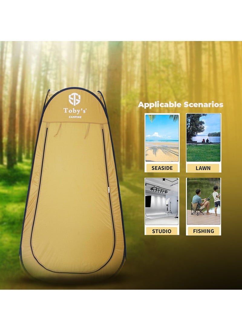 Toby's Tent Bath Plus Portable Outdoor Pop Up Privacy Shower Tent, Camping Toilet Tent - Waterproof Rainproof Windproof Shelter Beach Tent, For Camping, Beach & Hiking, Toilet & Changing Room - Image 2