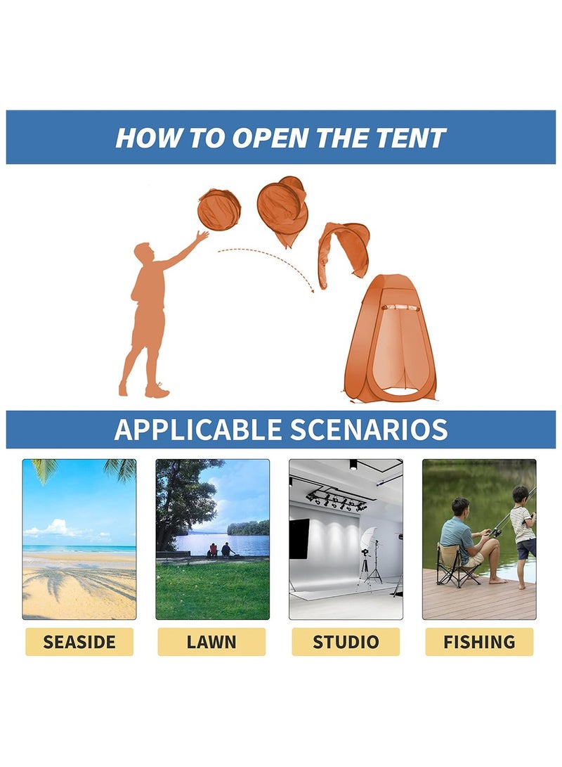 Toby's Tent Bath Plus Portable Outdoor Pop Up Privacy Shower Tent, Camping Toilet Tent - Waterproof Rainproof Windproof Shelter Beach Tent, For Camping, Beach & Hiking, Toilet & Changing Room - Image 3