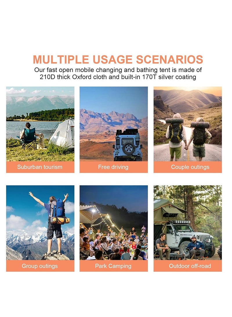 Toby's Tent Bath Plus Portable Outdoor Pop Up Privacy Shower Tent, Camping Toilet Tent - Waterproof Rainproof Windproof Shelter Beach Tent, For Camping, Beach & Hiking, Toilet & Changing Room - Image 4