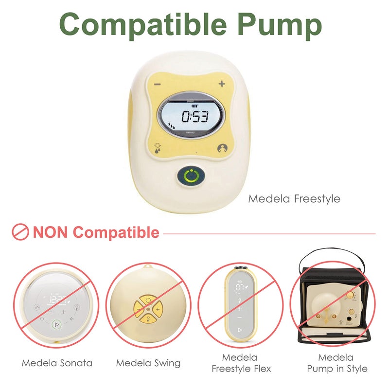 Maymom مجموعة أنابيب Maymom متوافقة مع مضخة الثدي Medela Freestyle ولكن ليست متوافقة مع Freestyle Flex؛ متوافقة مع مضخة Medela Freestyle؛ مناسبة أيضًا لمضخات Spectra S1 S2 لاستخدام موصلات فوهة Freestyle - Image 2