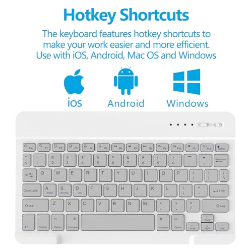 MORECOO for Samsung Galaxy Tab A9 Plus Case with Keyboard 11 inch 2023 (SM-X210/X216/X218), A9 Plus Tablet Case with Detachable Wireless Keyboard, Gray - Image 5