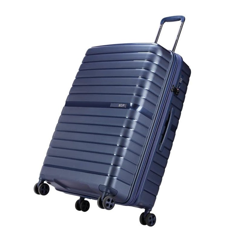 VIP Lightweight Polypropelyne 8 Wheels Multistage Trolley,TSA Lock with Organizer,Elegent Pinstripe Design Luggage Bag with 5 Years International Warranty. (Blue, Medium) - Image 2