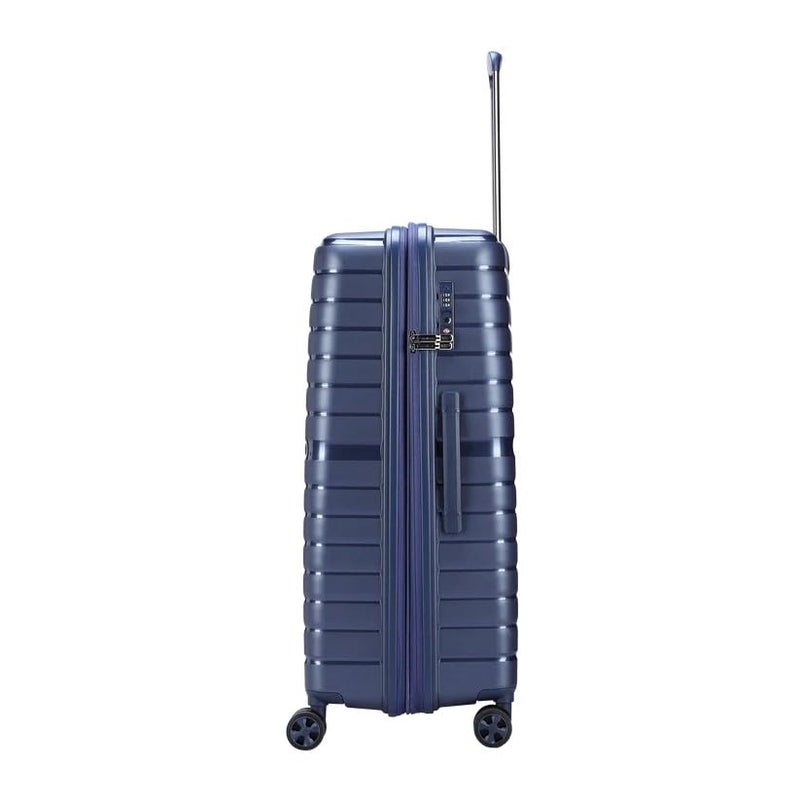 VIP Lightweight Polypropelyne 8 Wheels Multistage Trolley,TSA Lock with Organizer,Elegent Pinstripe Design Luggage Bag with 5 Years International Warranty. (Blue, Medium) - Image 4